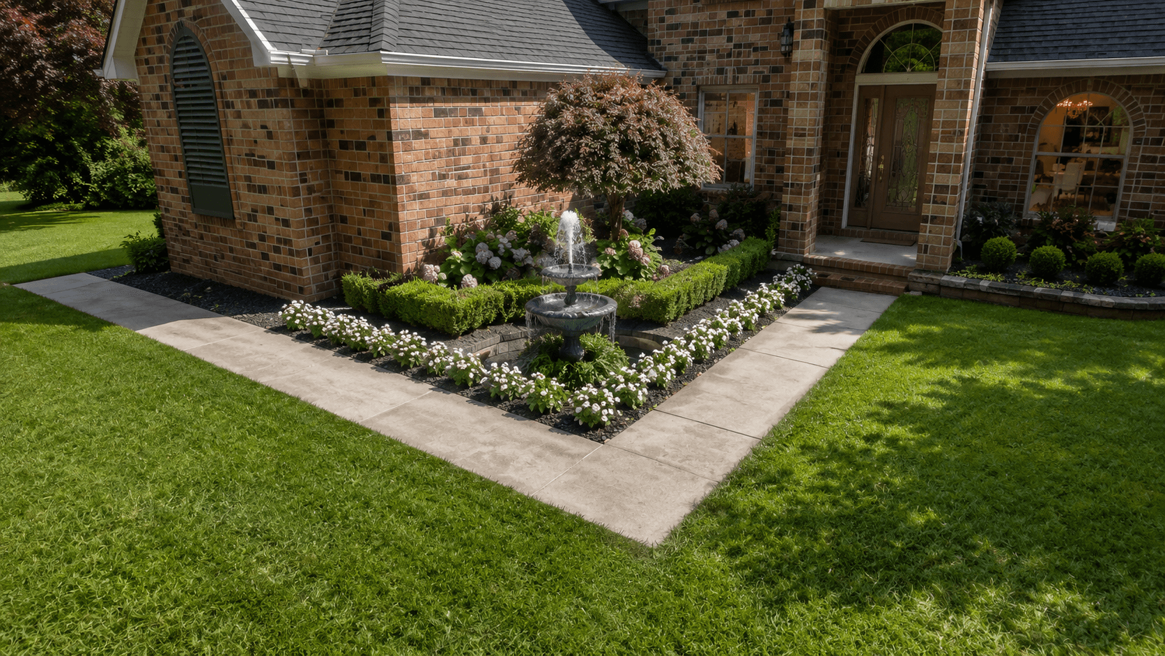 3D Rendering - Paver Patio & Seating Wall