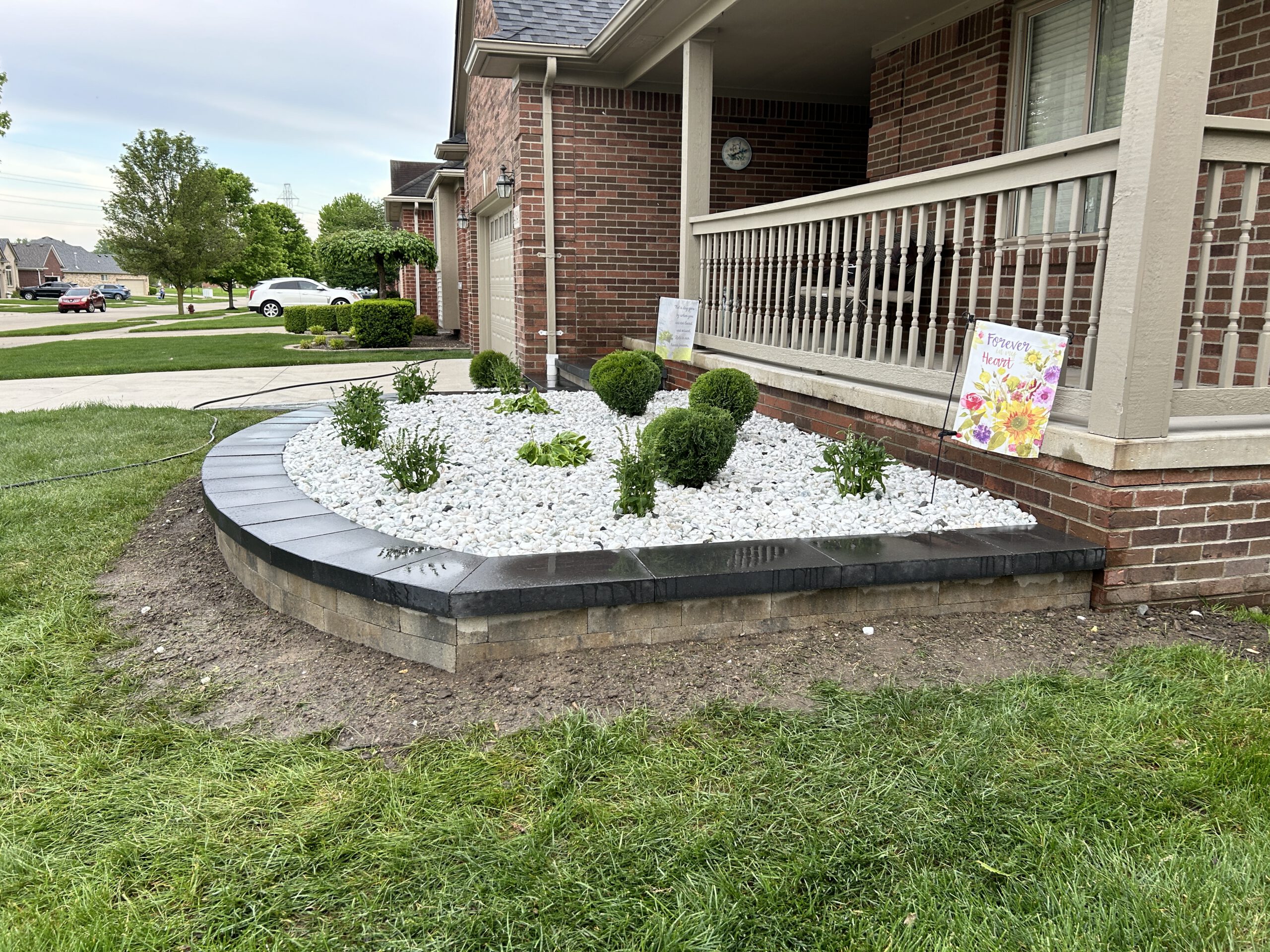 Before — Retaining Wall & Garden